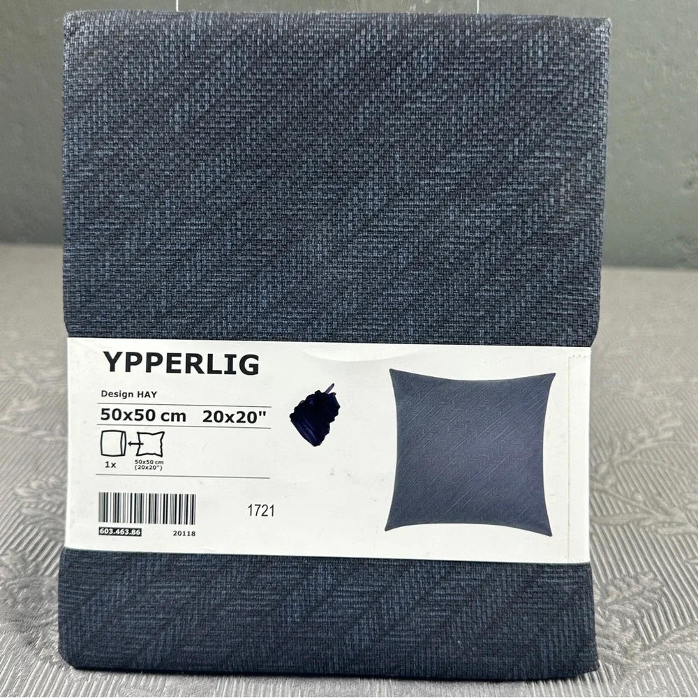 Ikea Ypperlig Blue Black Pillowcase 20 X 20 603.463.86